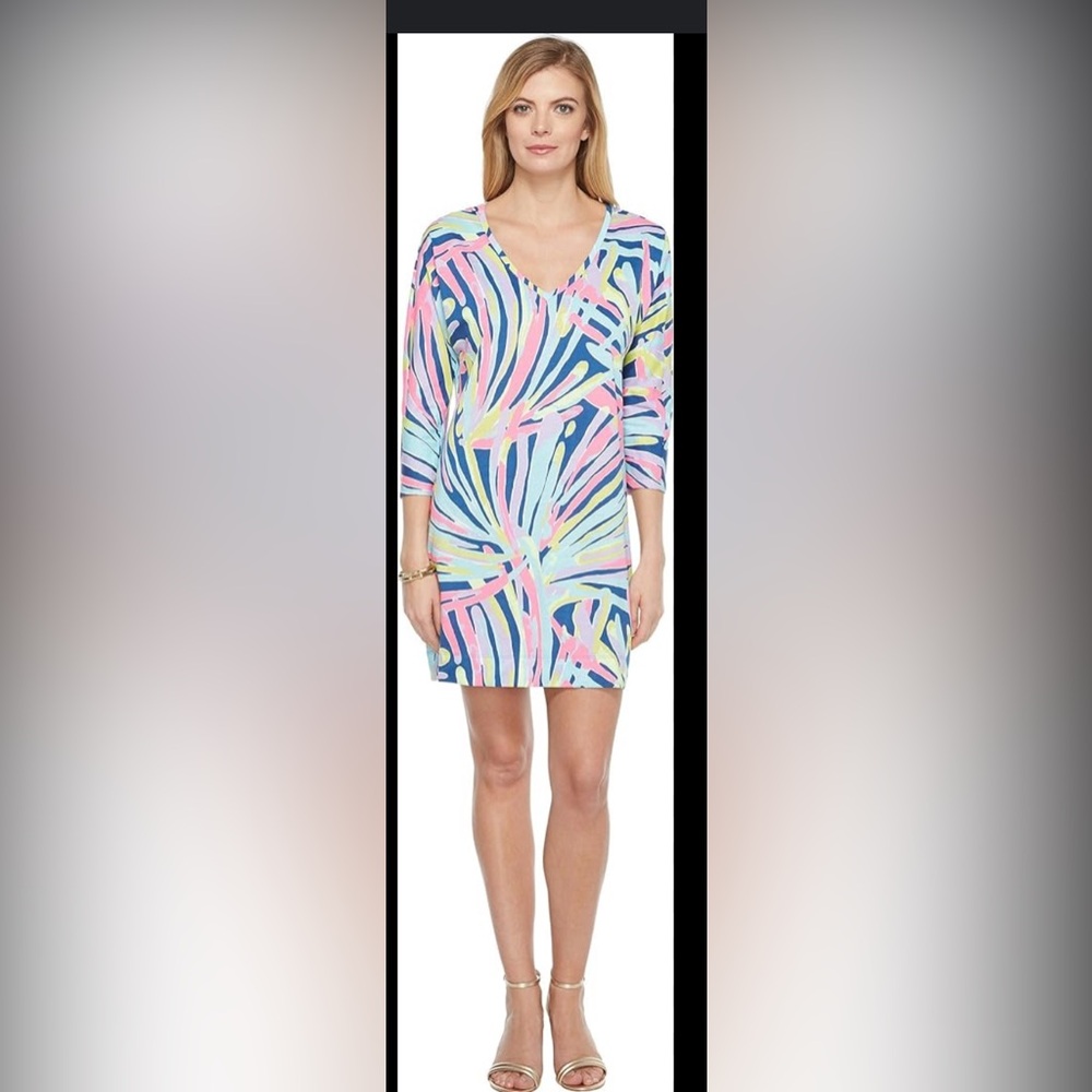 Lilly Pulitzer Indigo Sea Dreamin Cori Dress L